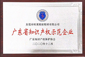 Guangdong Provincial Intellectual Property Demonstration Enterprise