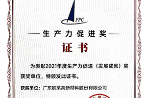 China Productivity Promotion Award