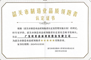 Shaoguan Manufacturing Quality Leader